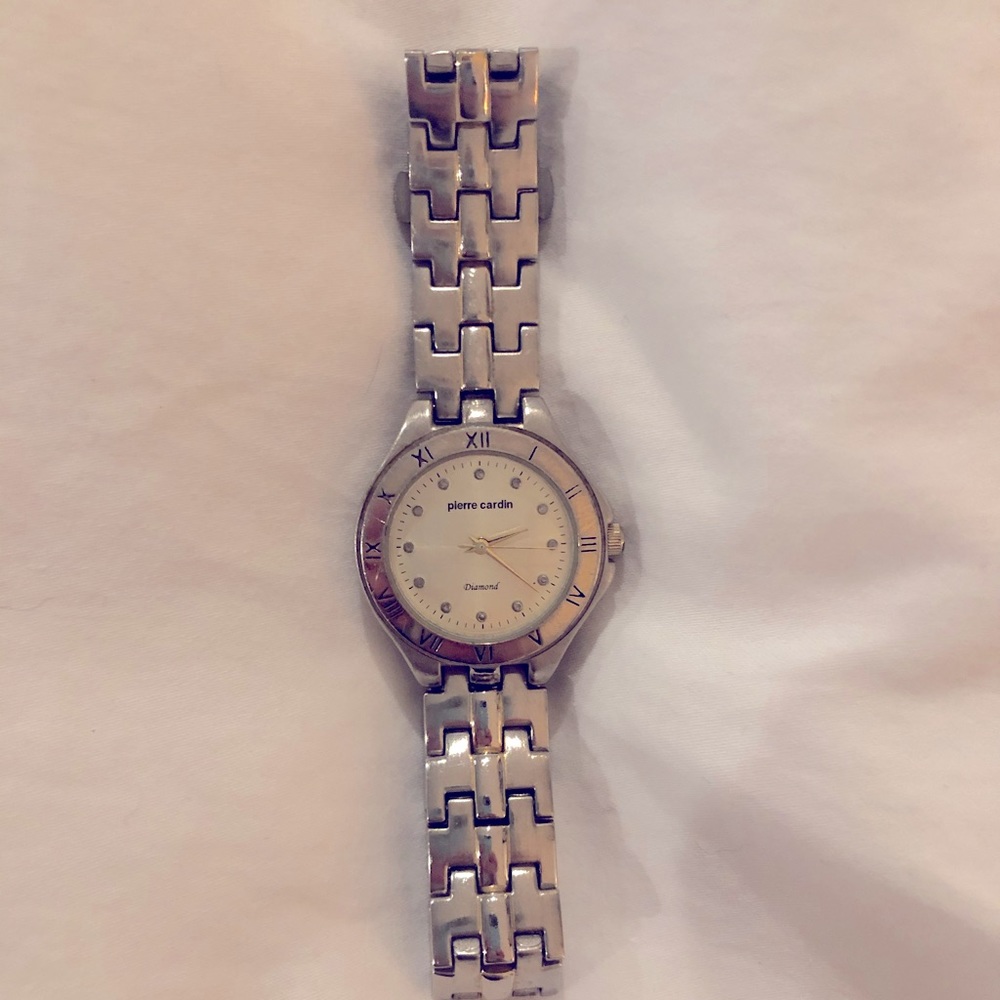 Pierre Cardin platinum and diamond encrusted watch